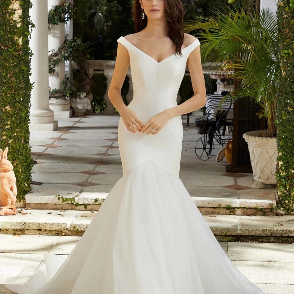 Mori Lee Ginger gown - Off Shoulder Mikado Mermaid Wedding Dress